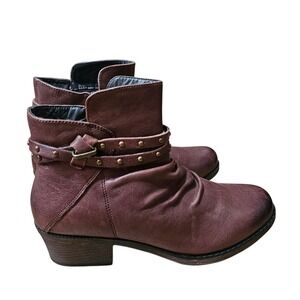 Women's Propet Roxie Brown Leather Ankle Boots - Style WFX135L Size 9.5